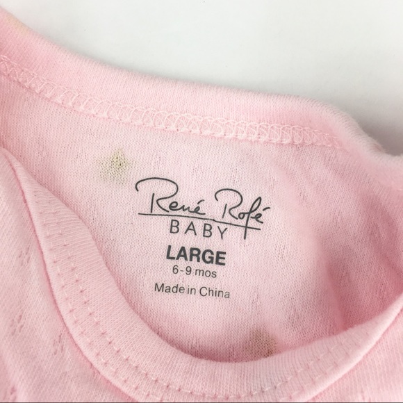 NWOT Rene Rofe Pink w/ Gold Stars Onesie - 6-9m - Picture 5 of 6